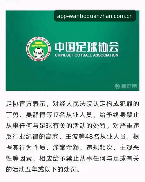 中国足协第三批禁足名单全面评测：反腐风暴下的足球生态重塑